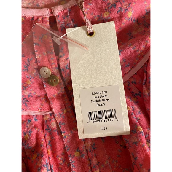NWT LoveShackFancy | Luca Dress in Fuchsia Berry - Picture 5 of 5